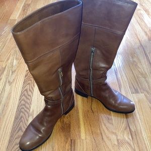 Coach Micha Boots Size 9.5 Wide Calf Chesnut Brown Color